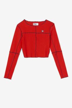 Red Women's Fila Brooklynn Top T Shirts | Fila152WX