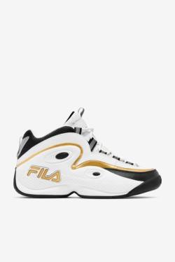 White / Black / Metal Gold Men's Fila Grant Hill 3 Sneakers | Fila502RD